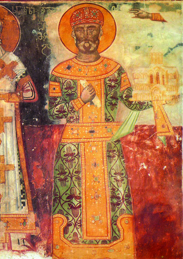 დავით აღაშენებლი. გელათის ფრესკა