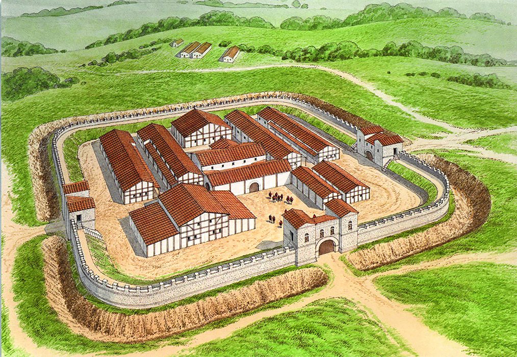 II საუკუნის რომაული ციხესიმაგრე ზემო გერმანიაში. მხატვარი ადამ ჰუკი
