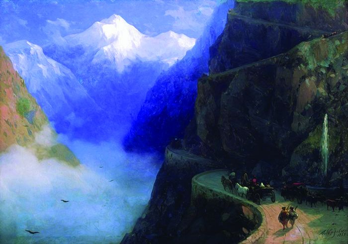 "გზა მლეთიდან გუდაურამდე". ივან აივაზოვსკი, 1868 წ.