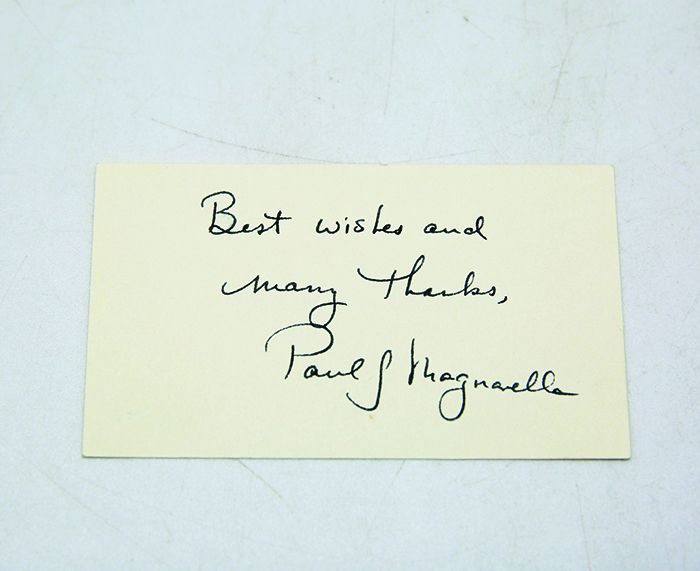 პროფესორ მაგნარელას მინაწერი