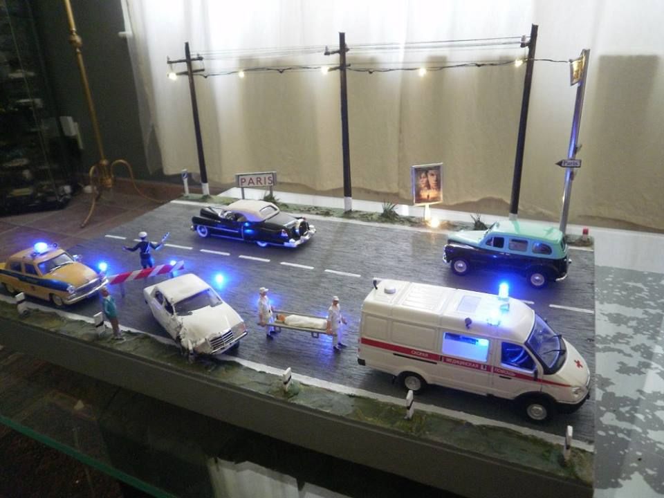 მაკეტი: ავტოსაგაზო შემთხვევა პარიზში