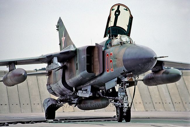 საბჭოთა პერიოდში ვაზიანის აეროდრომზე МиГ-23 ტიპის ასეთი 44 გამანადგურებელი იდგა