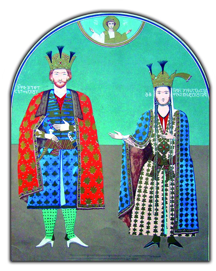 დედოფალი ნესტან-დარეჯანი და იმერეთის მეფე ალექსანდრე III