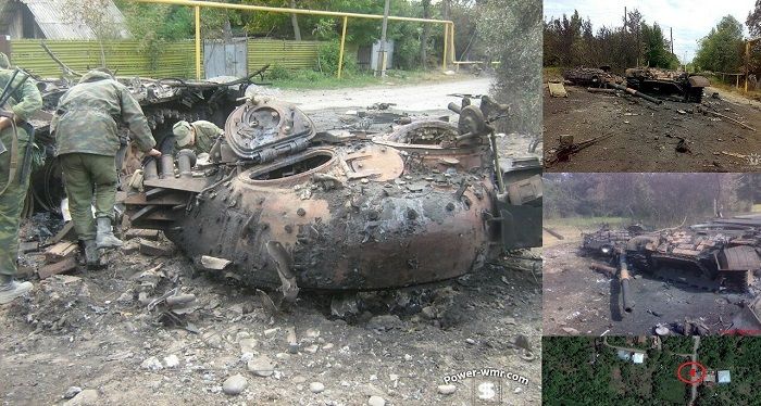  სოფელ ზემო ხვითში ეს რუსული T-72 ქართველმა მებრძოლმა ჩვეულებრივი ყუმბარსატყორცნიდან ააფეთქა