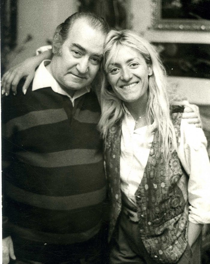 მორის ფოცხიშვილი უფროს ქალიშვილ თამართან ერთად