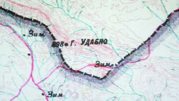 ფრაგმენტი 1:200 000-იანი მასშტაბის რუკისა, საიდანაც ნათლად ჩანს, რომ უდაბნოს ტერიტორია საქართველოს საზღვრებშია მოქცეული