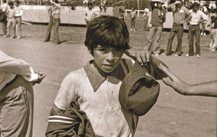 მარადონა "არხენტინოს ხუნიორსის" ბავშვთა გუნდის ვარჯიშზე (1970 წ.)