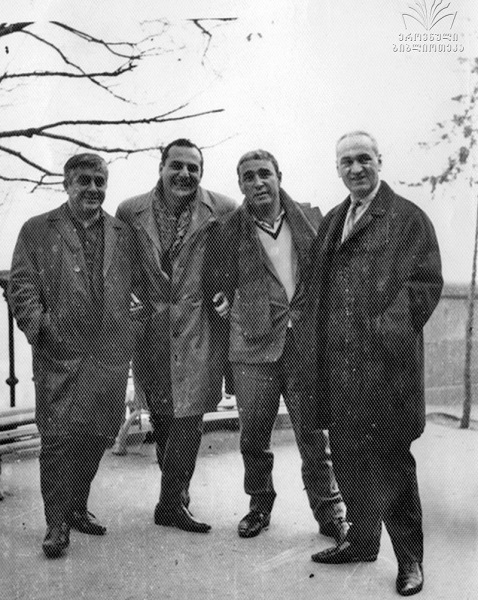 არჩილ სულაკაური, გურამ გომართელი, ნოდარ დუმბაძე და ედიშერ ყიფიანი